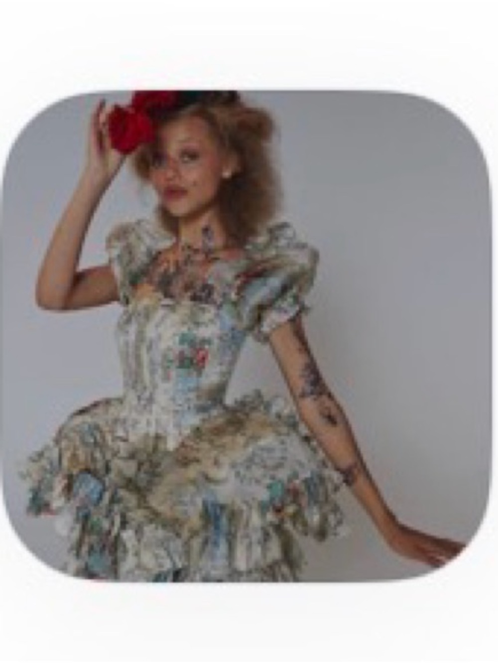 Selkie Paint the Town French Silk Countess Dress L